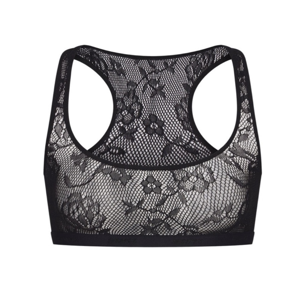 NWT onyx skims knit lace scoop neck racerback bralette & knit lace dipped thong